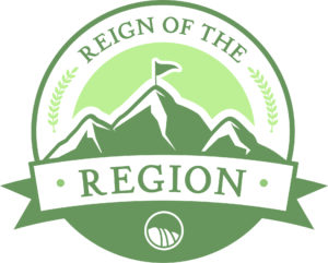 reign of the region golf tournament logo