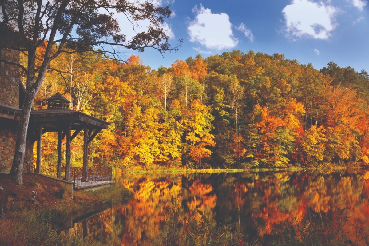 Blue ridge mountains in the fall